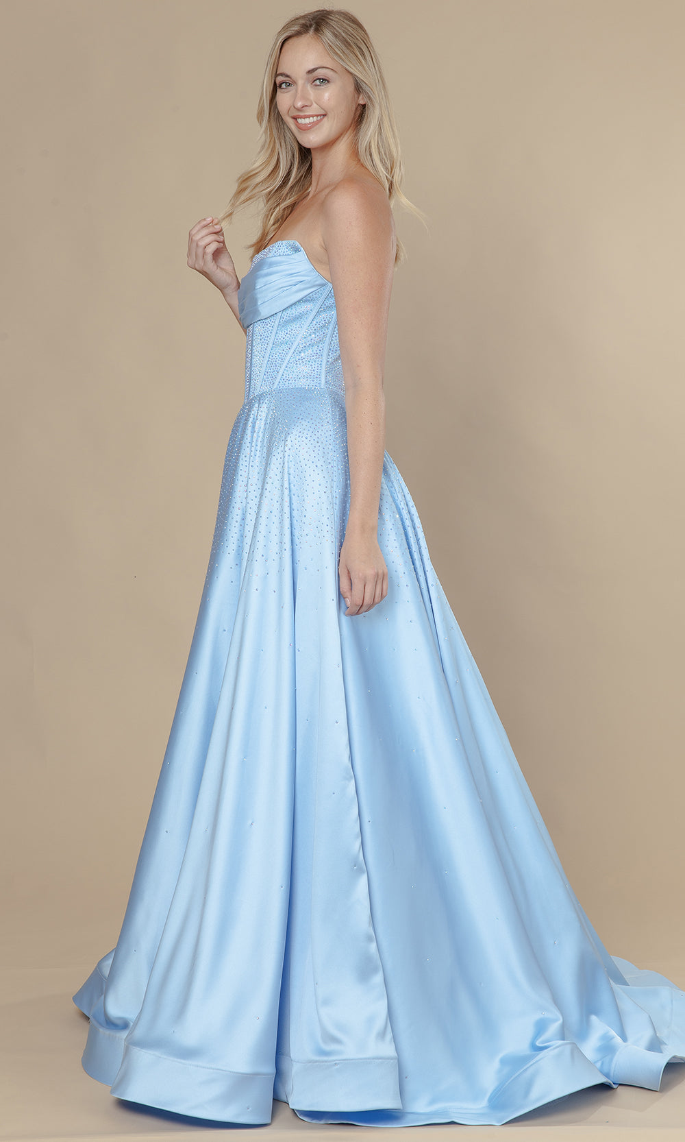 Poly USA 25132 - Corset Style Embellished A-Line Dress Prom Dresses