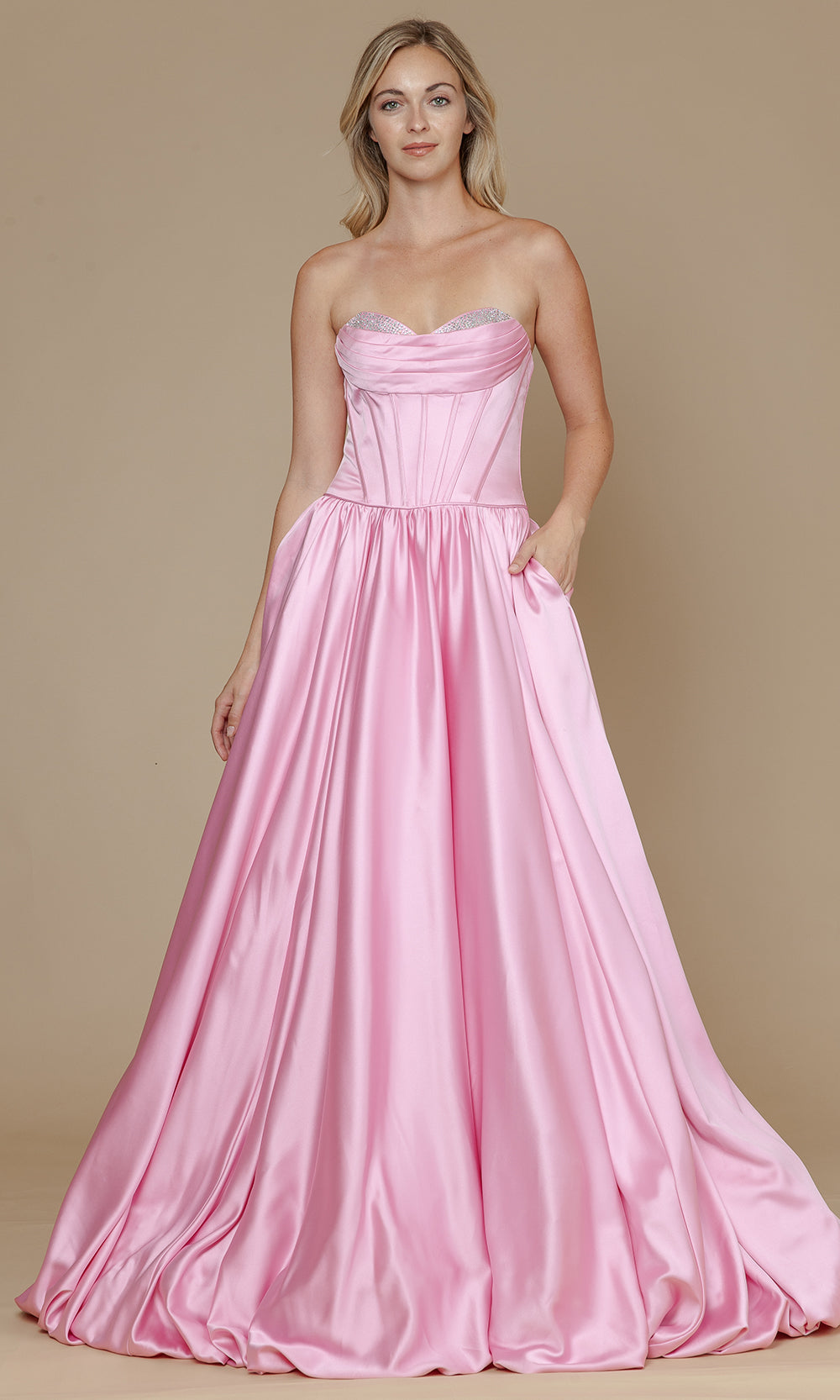 Poly USA 25136 - Structured Corset Bubble Hem Prom Dress Prom Dresses