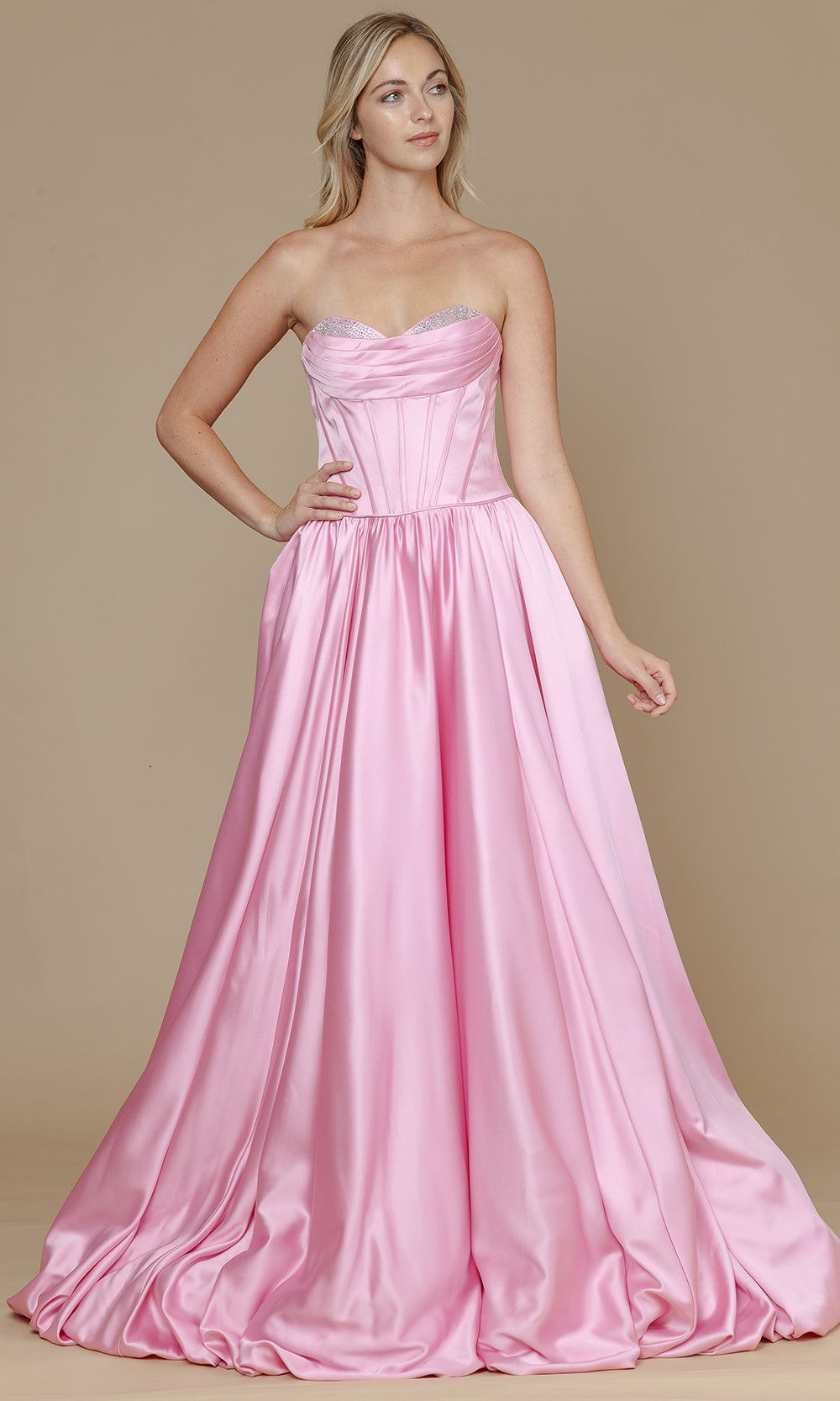 Poly USA 25136 - Structured Corset Bubble Hem Prom Dress Prom Dresses