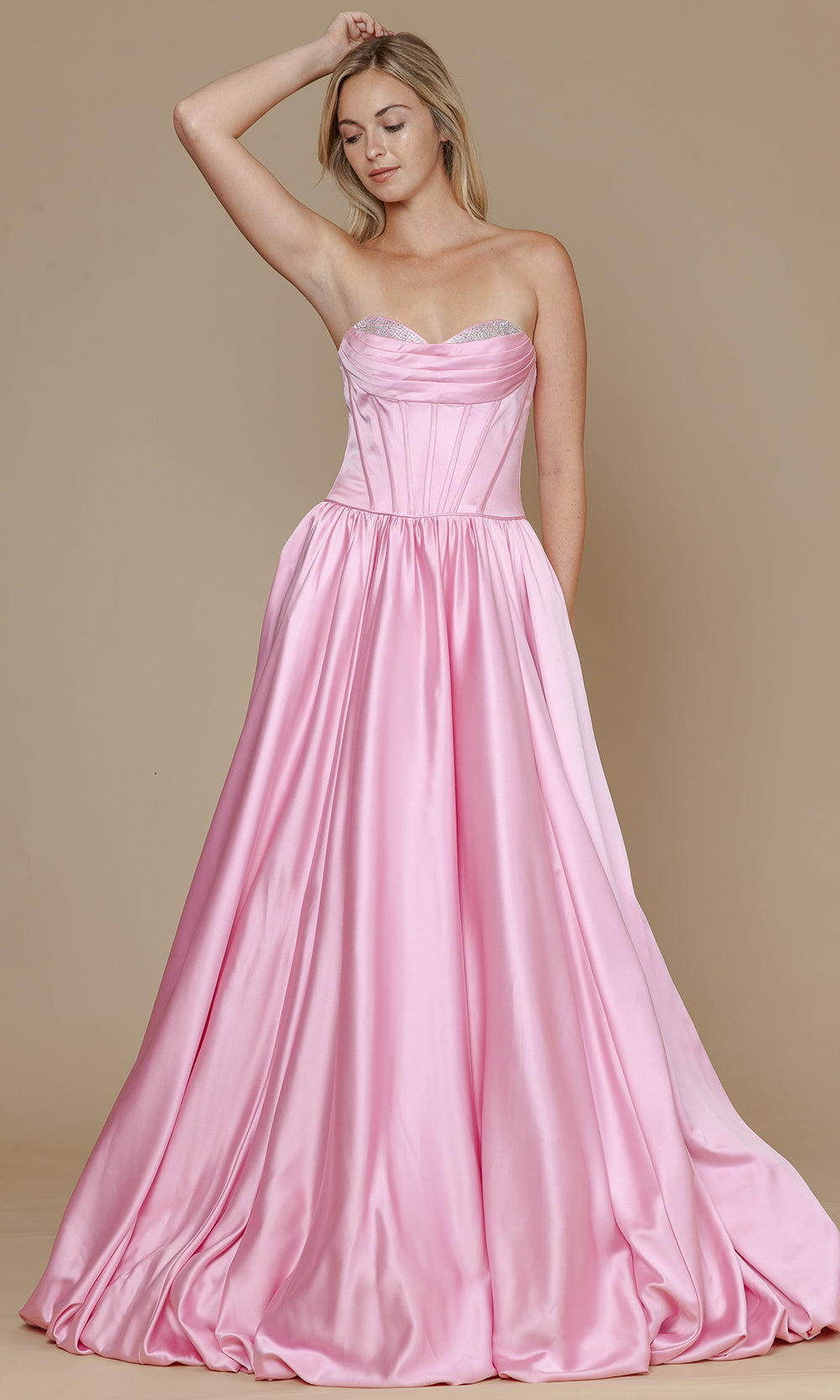 Poly USA 25136 - Structured Corset Bubble Hem Prom Dress Prom Dresses
