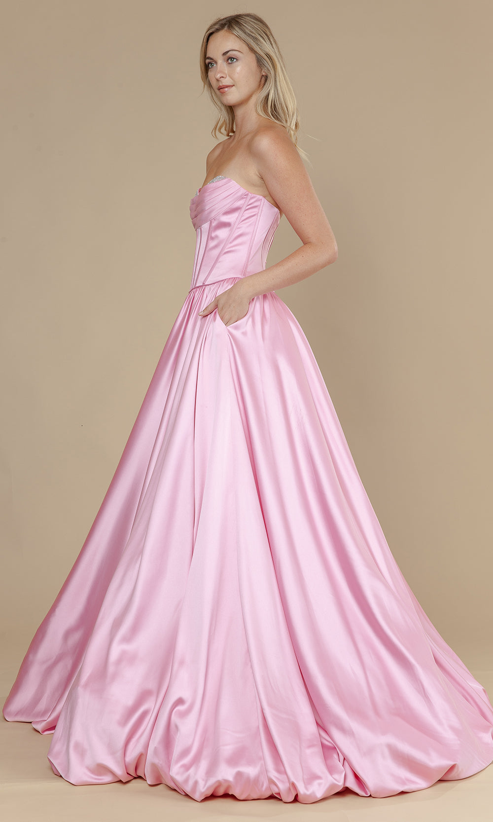 Poly USA 25136 - Structured Corset Bubble Hem Prom Dress Prom Dresses