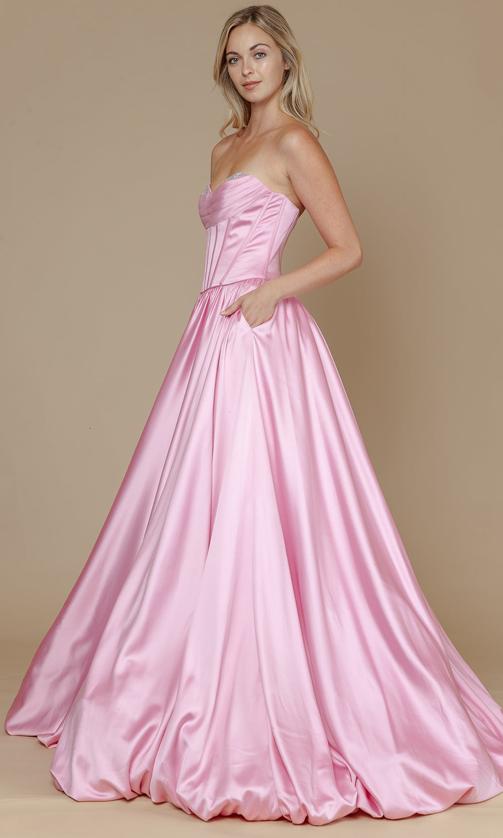 Poly USA 25136 - Structured Corset Bubble Hem Prom Dress Prom Dresses