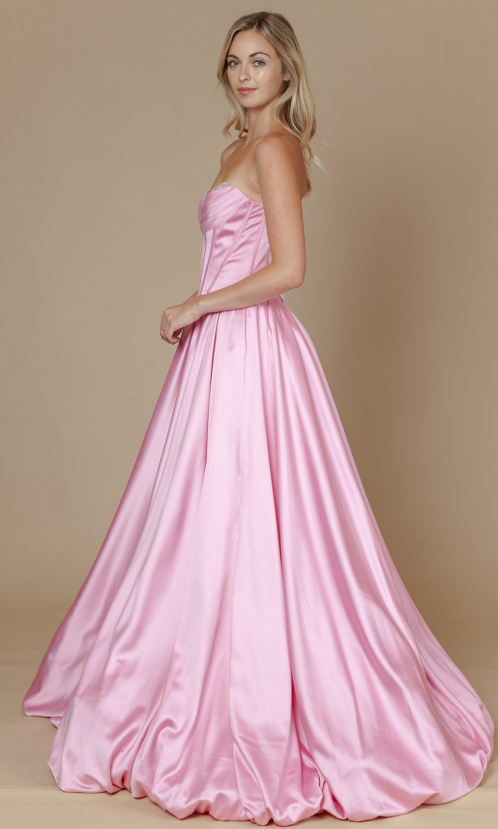 Poly USA 25136 - Structured Corset Bubble Hem Prom Dress Prom Dresses