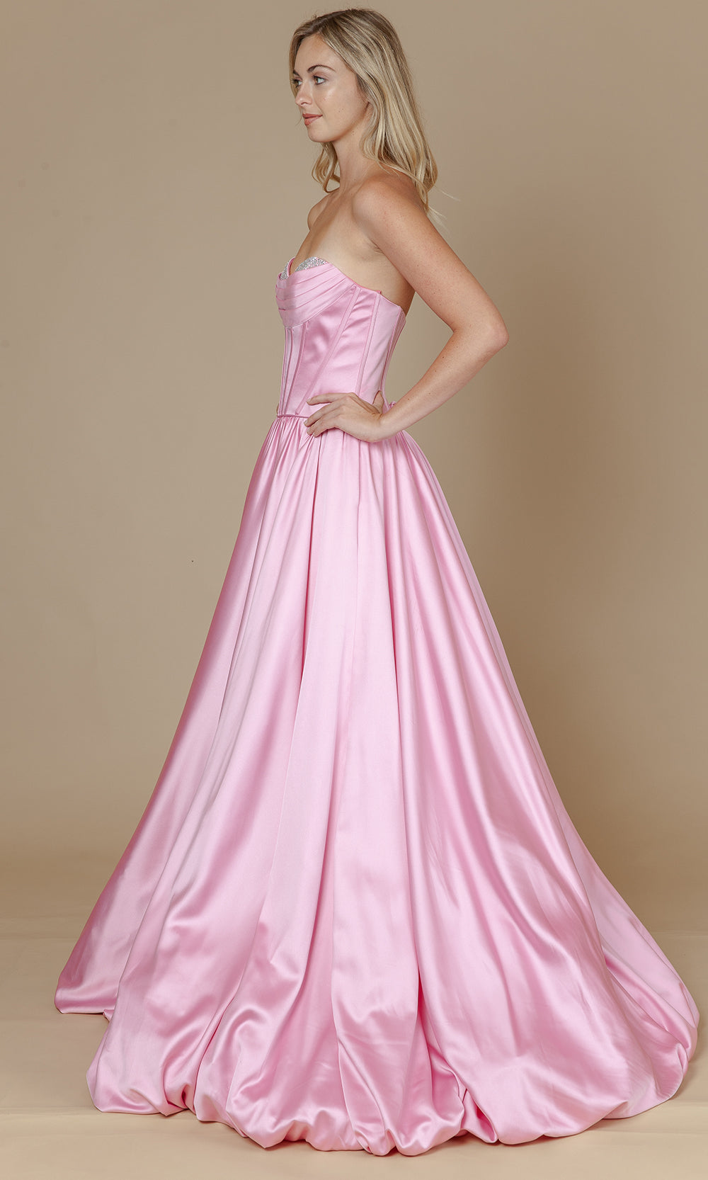 Poly USA 25136 - Structured Corset Bubble Hem Prom Dress Prom Dresses