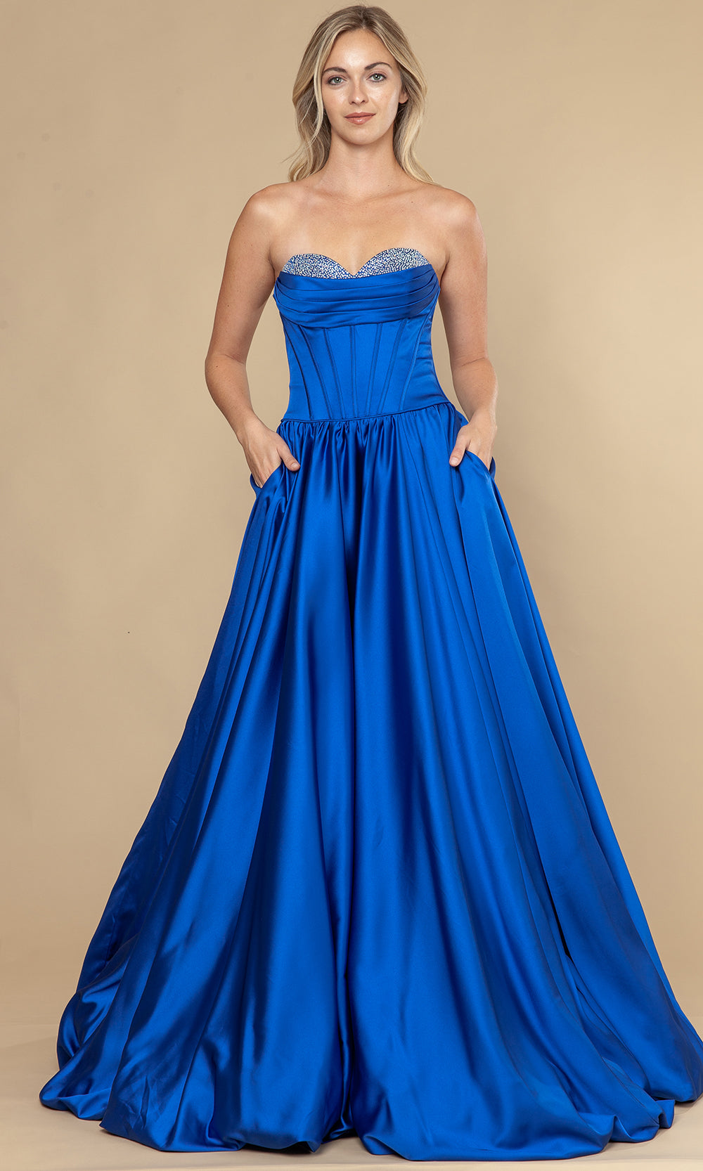 Poly USA 25136 - Structured Corset Bubble Hem Prom Dress Prom Dresses