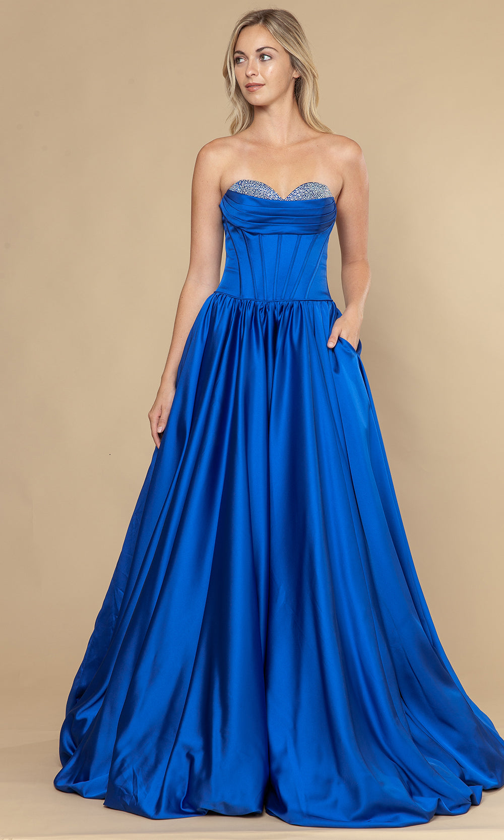 Poly USA 25136 - Structured Corset Bubble Hem Prom Dress Prom Dresses