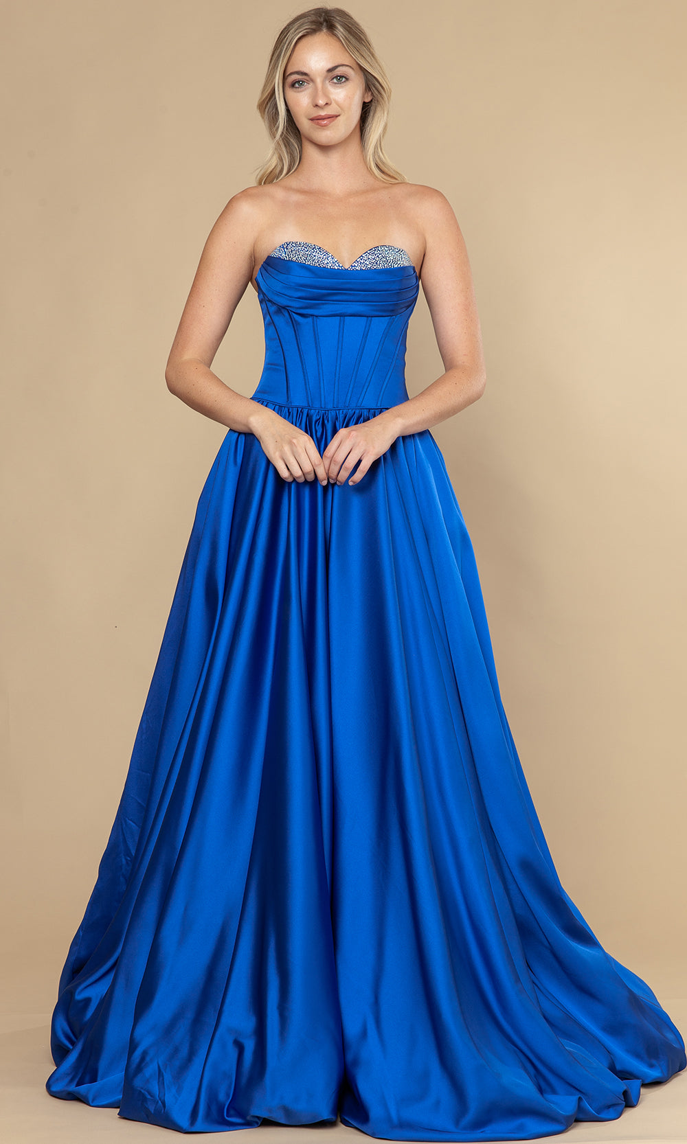 Poly USA 25136 - Structured Corset Bubble Hem Prom Dress Prom Dresses
