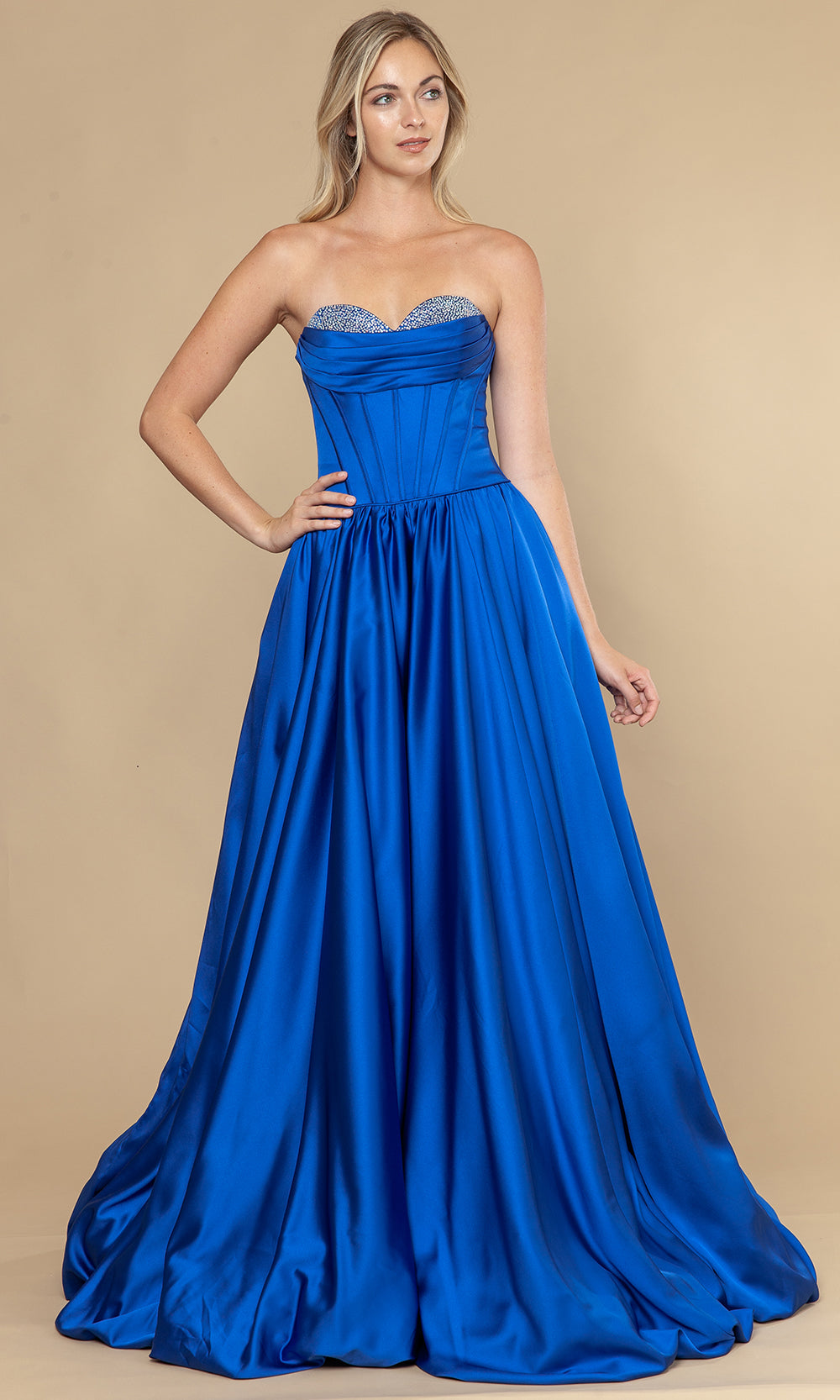 Poly USA 25136 - Structured Corset Bubble Hem Prom Dress Prom Dresses