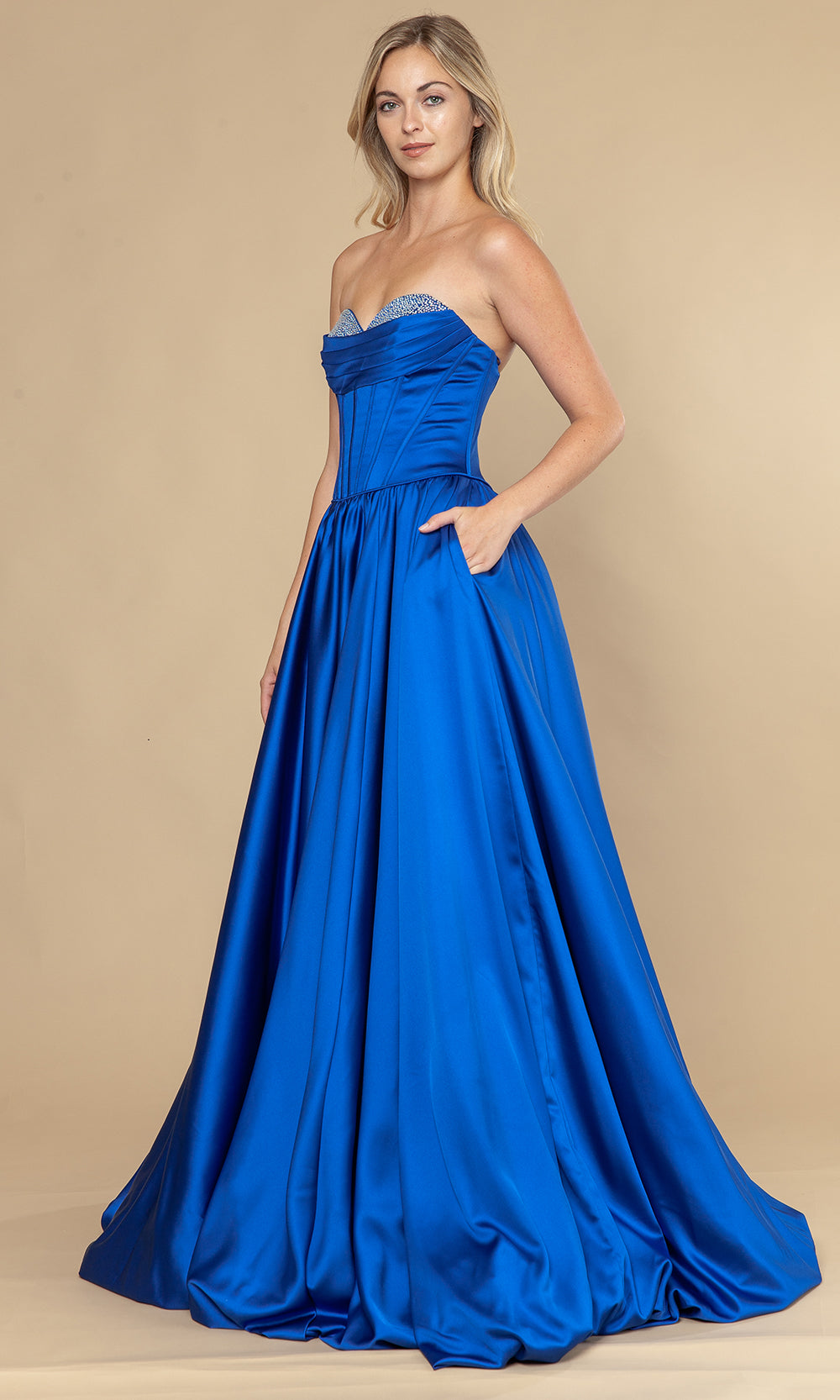 Poly USA 25136 - Structured Corset Bubble Hem Prom Dress Prom Dresses