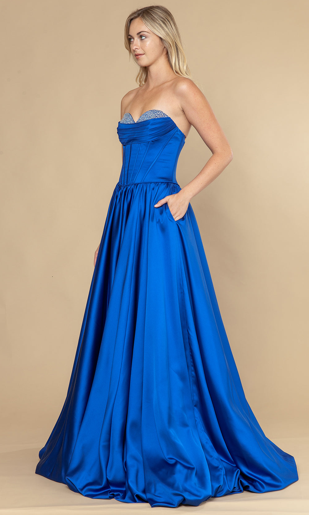 Poly USA 25136 - Structured Corset Bubble Hem Prom Dress Prom Dresses