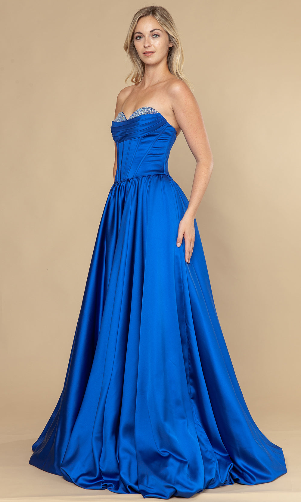 Poly USA 25136 - Structured Corset Bubble Hem Prom Dress Prom Dresses
