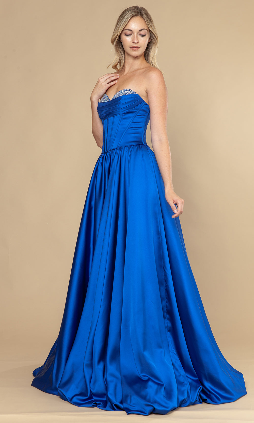 Poly USA 25136 - Structured Corset Bubble Hem Prom Dress Prom Dresses