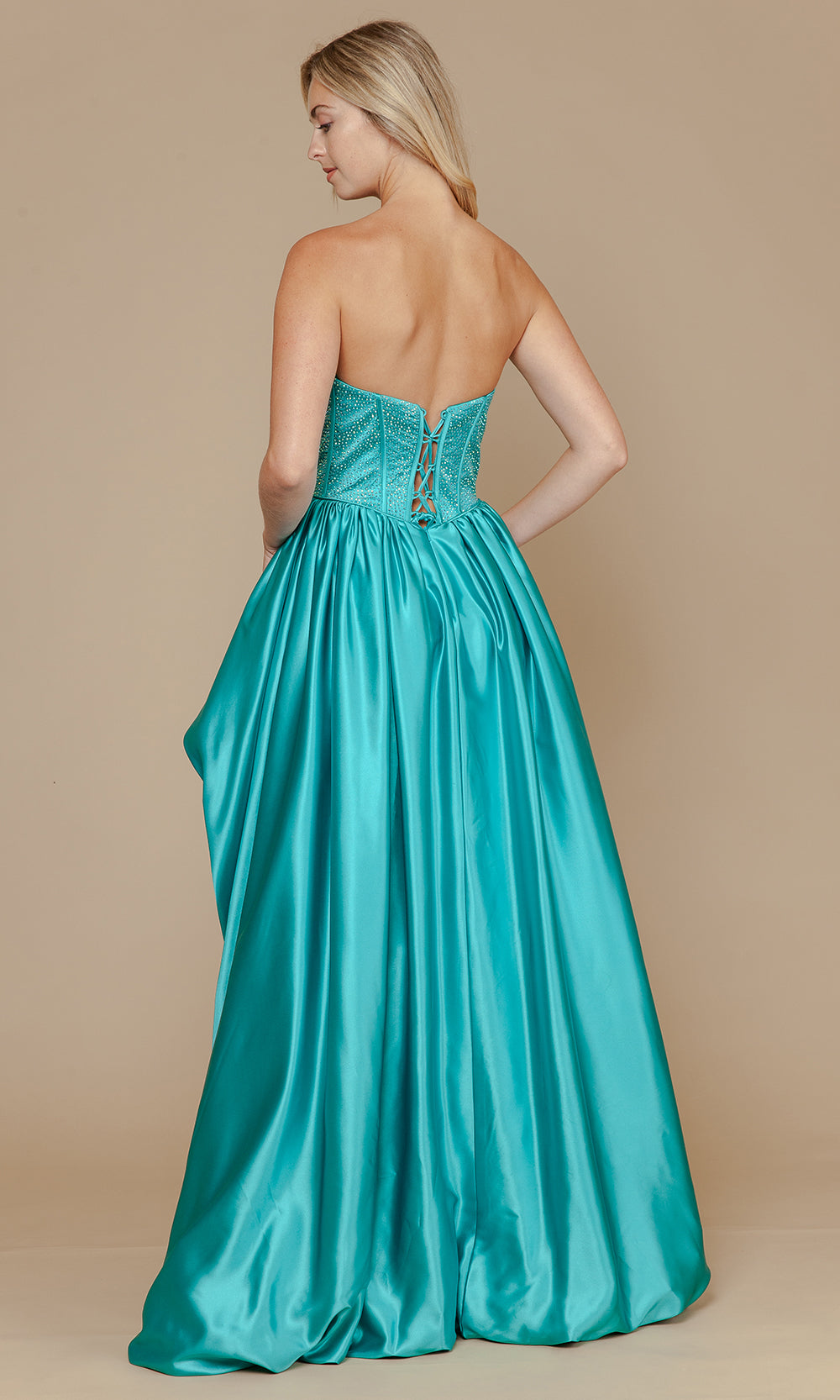 Poly USA 25156 - Sparkling Corset Bubble Hem Prom Gown Prom Dresses