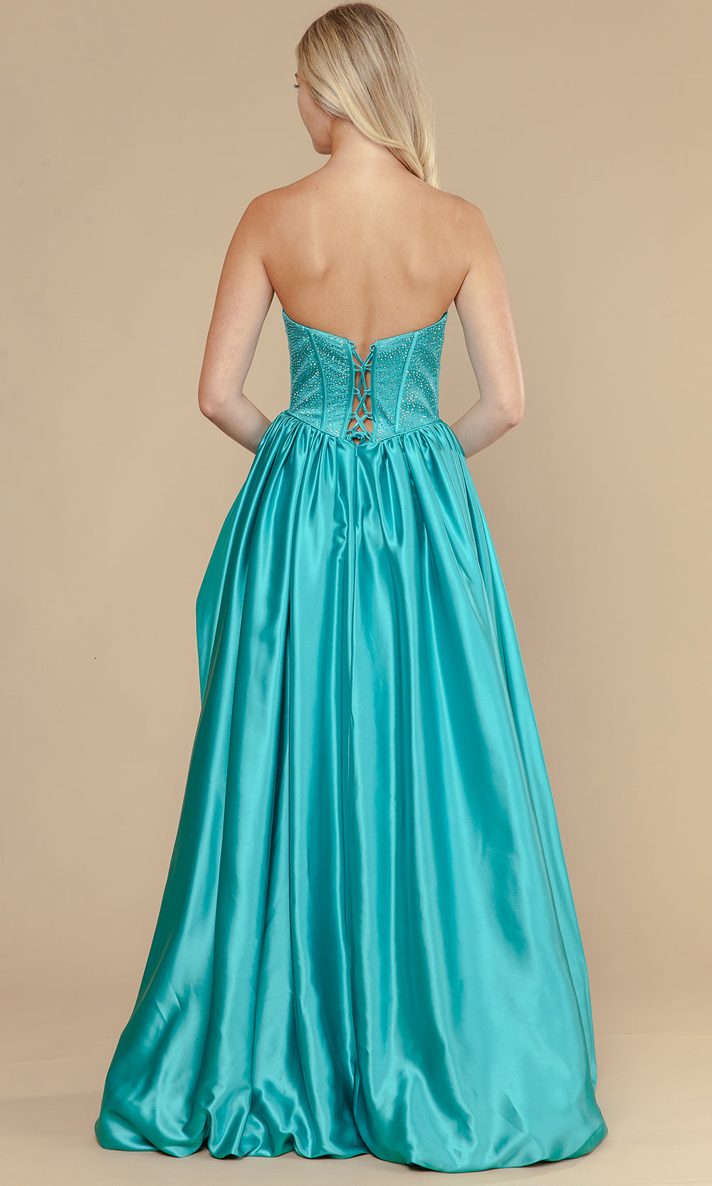 Poly USA 25156 - Sparkling Corset Bubble Hem Prom Gown Prom Dresses