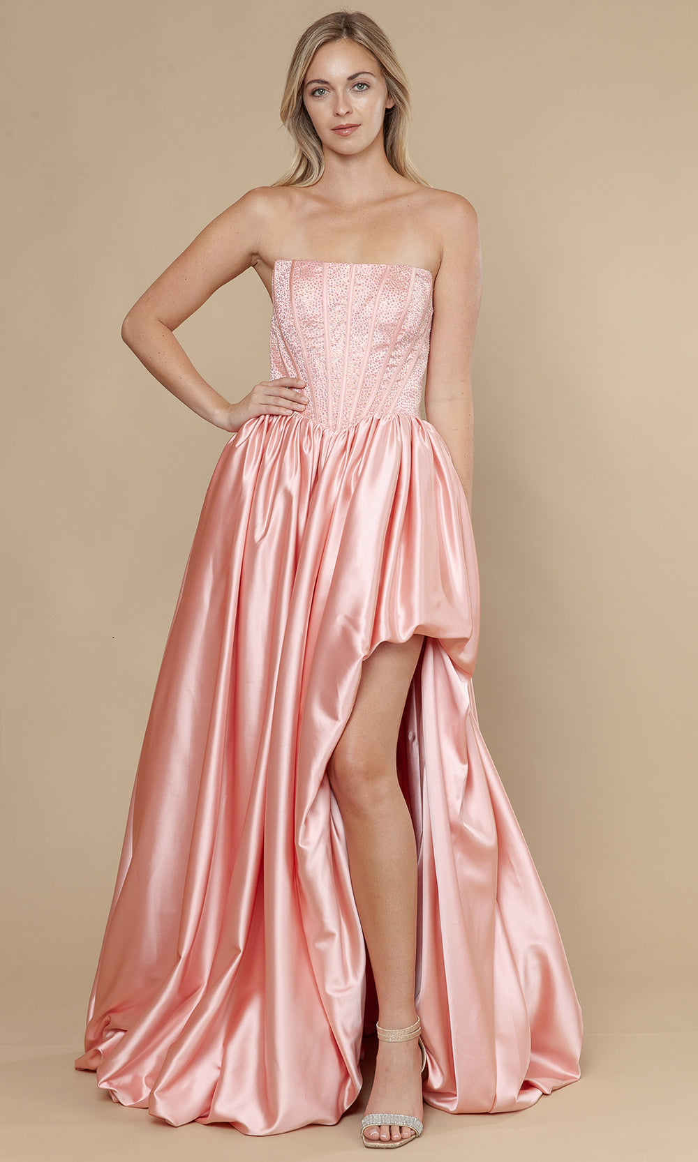 Poly USA 25156 - Sparkling Corset Bubble Hem Prom Gown Prom Dresses