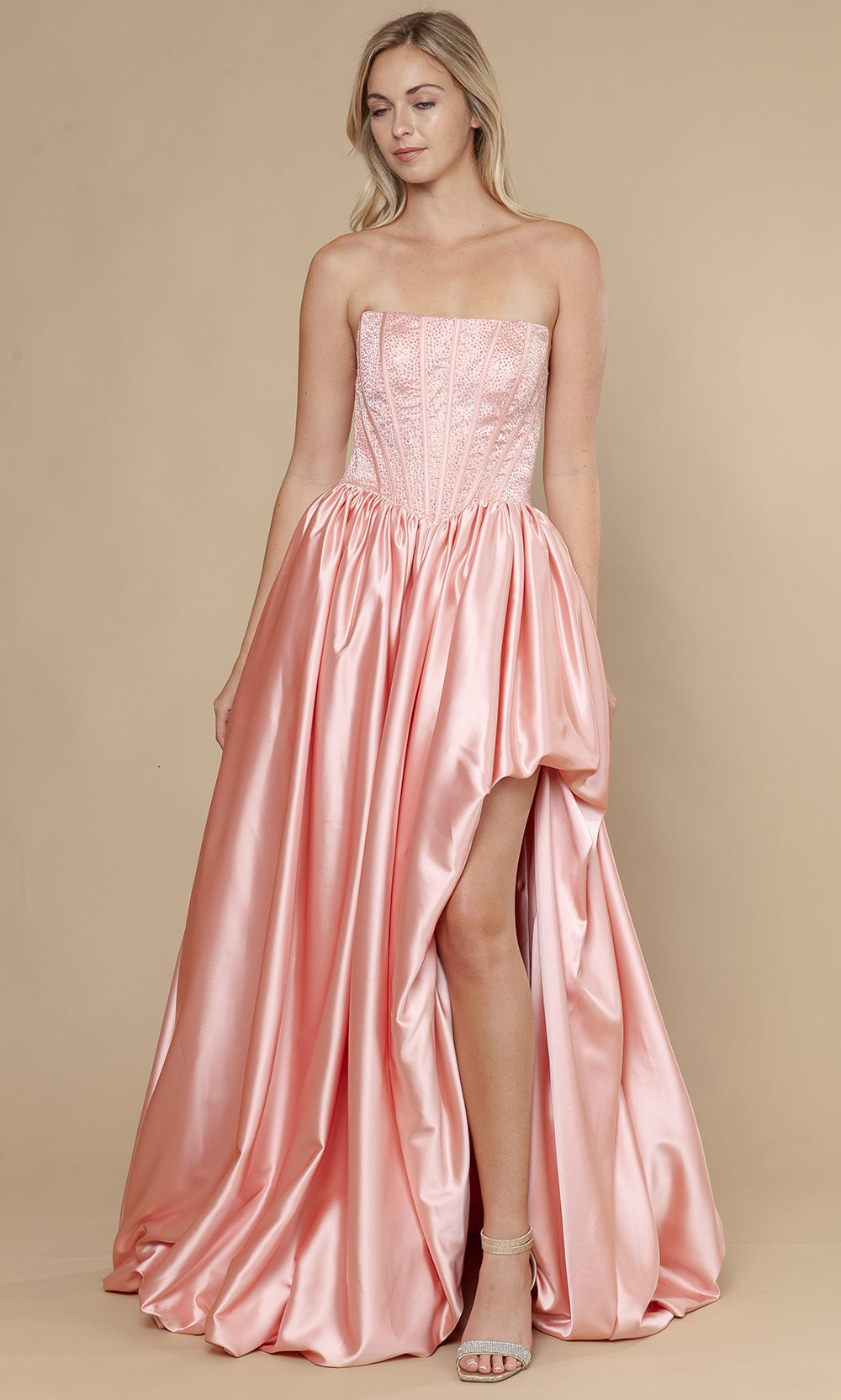 Poly USA 25156 - Sparkling Corset Bubble Hem Prom Gown Prom Dresses