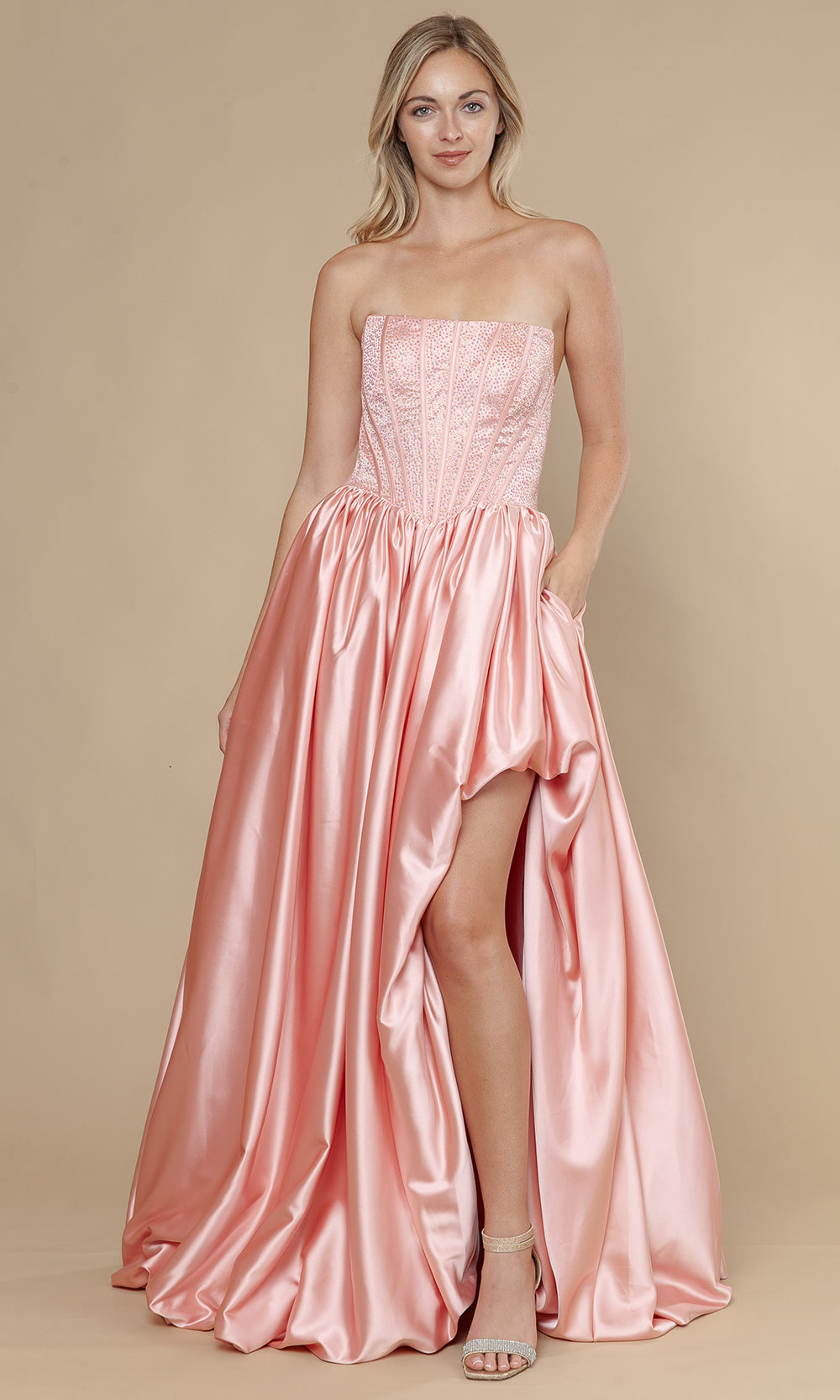 Poly USA 25156 - Sparkling Corset Bubble Hem Prom Gown Prom Dresses