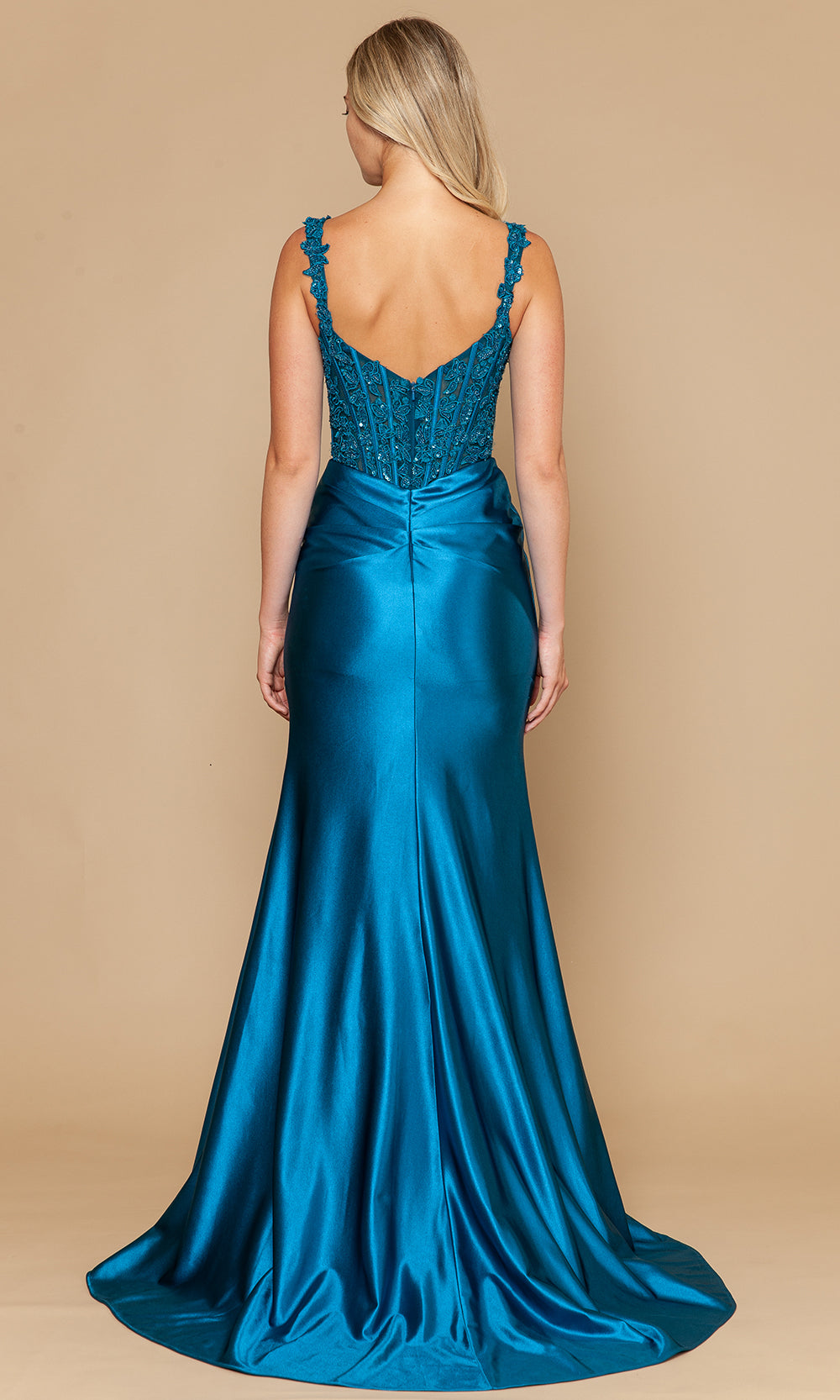 Poly USA 25160 - Sleeveless Prom Dress with Embroidery Prom Dresses