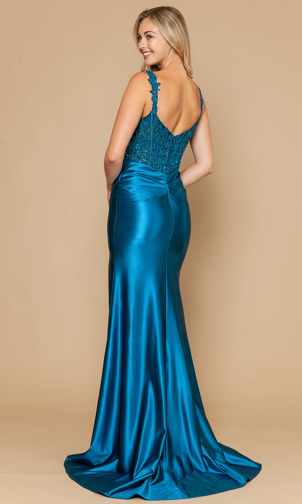 Poly USA 25160 - Sleeveless Prom Dress with Embroidery Prom Dresses