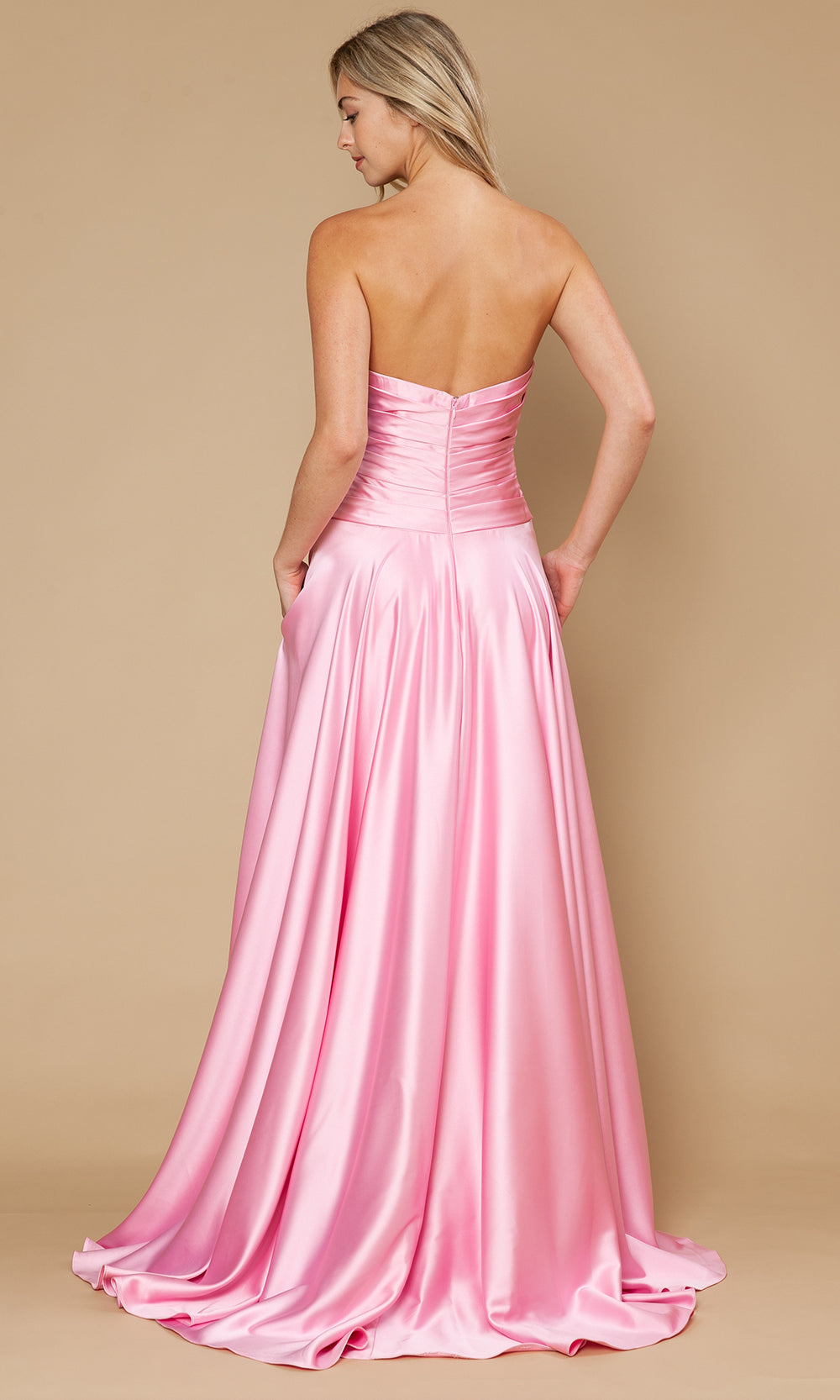 Poly USA 25182 - High Slit Sweetheart Dress with Bows Special Occasion Dress