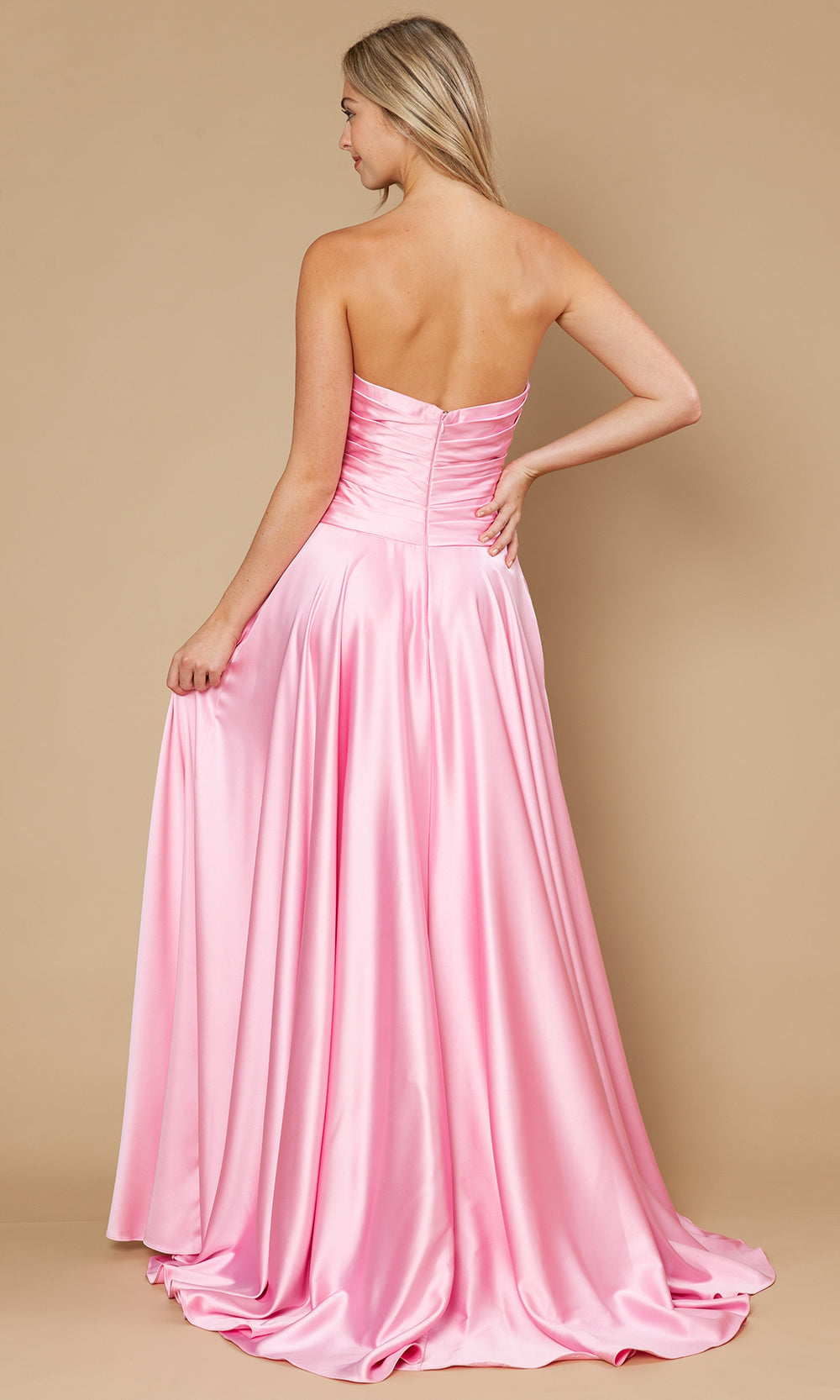 Poly USA 25182 - High Slit Sweetheart Dress with Bows Special Occasion Dress
