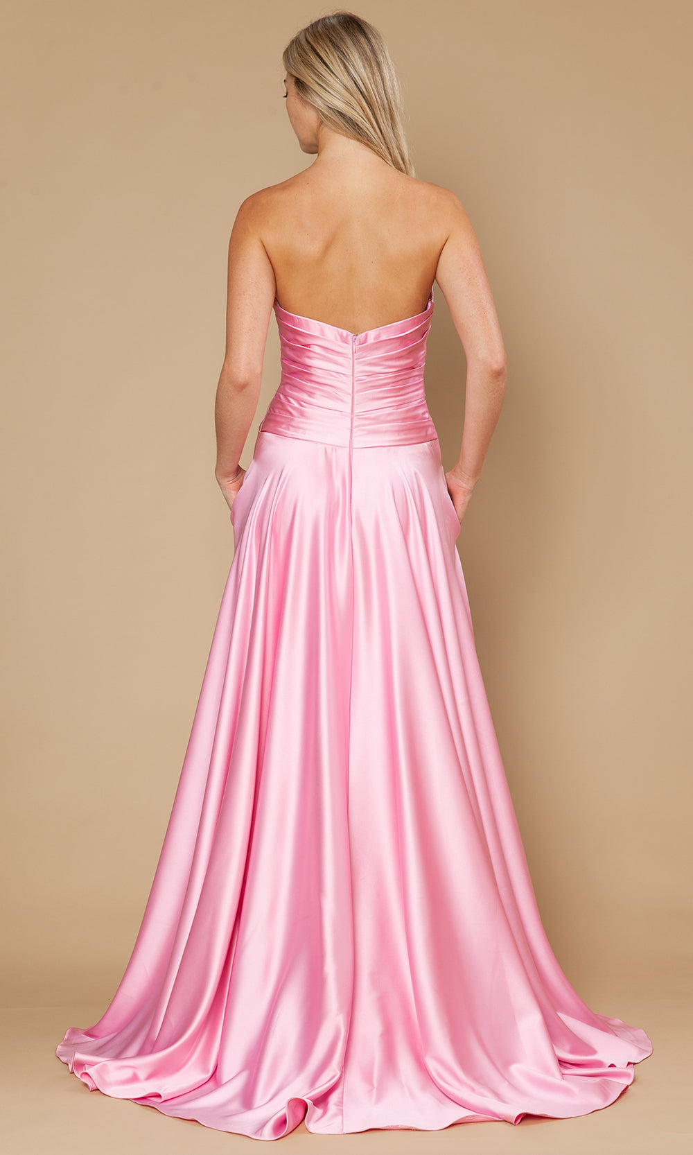 Poly USA 25182 - High Slit Sweetheart Dress with Bows Special Occasion Dress