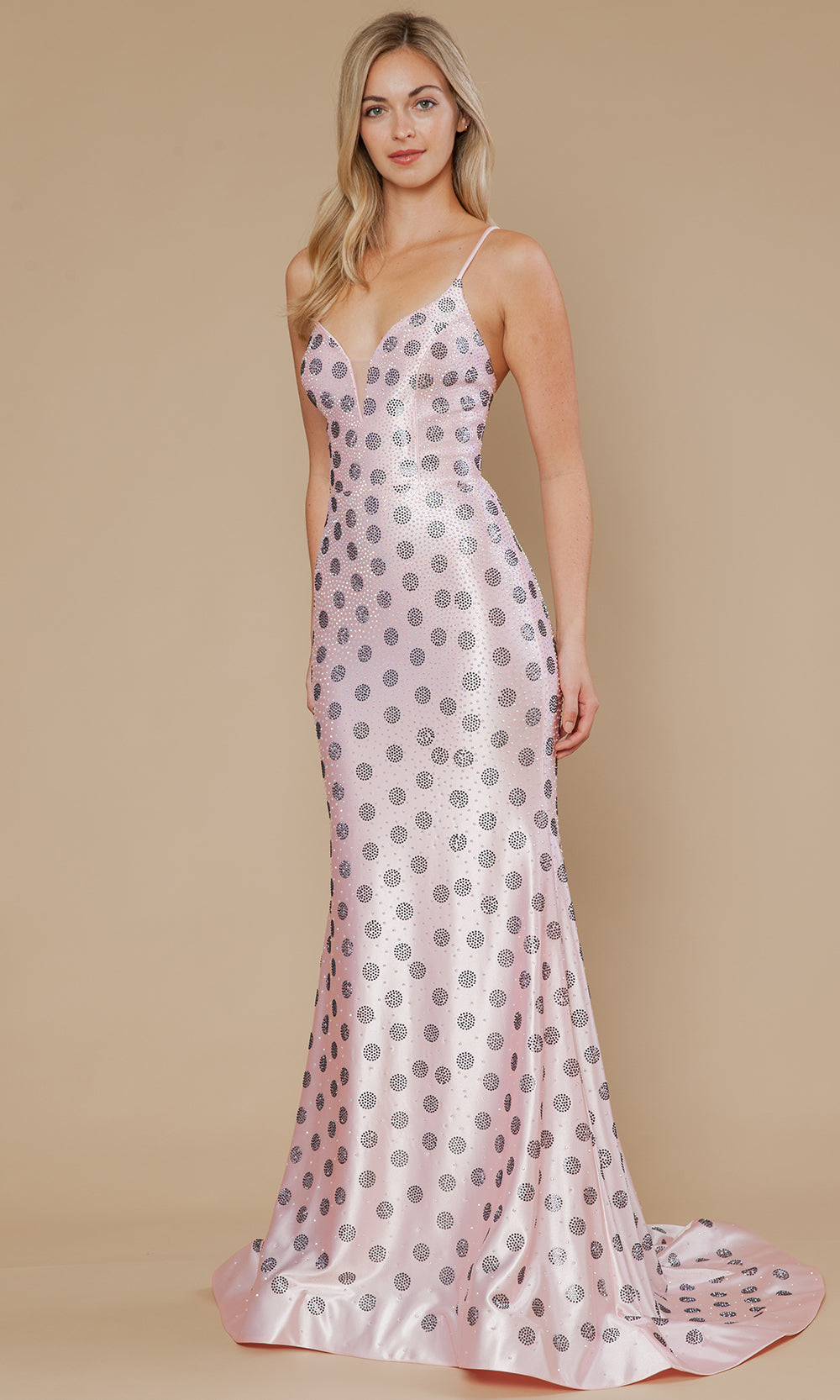 Poly USA 25196 - Fully Beaded Cutout Back Fitted Gown Prom Dresses