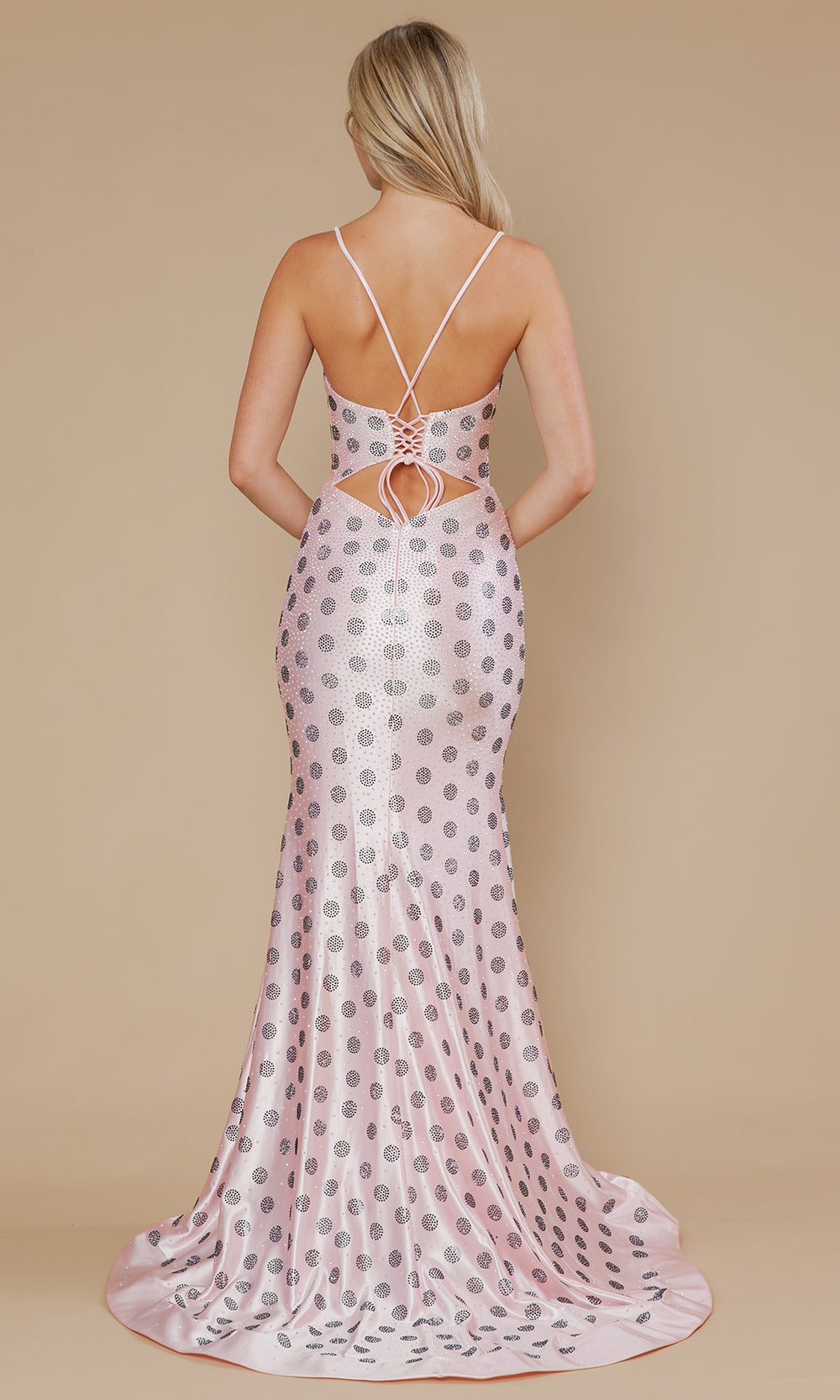 Poly USA 25196 - Fully Beaded Cutout Back Fitted Gown Prom Dresses