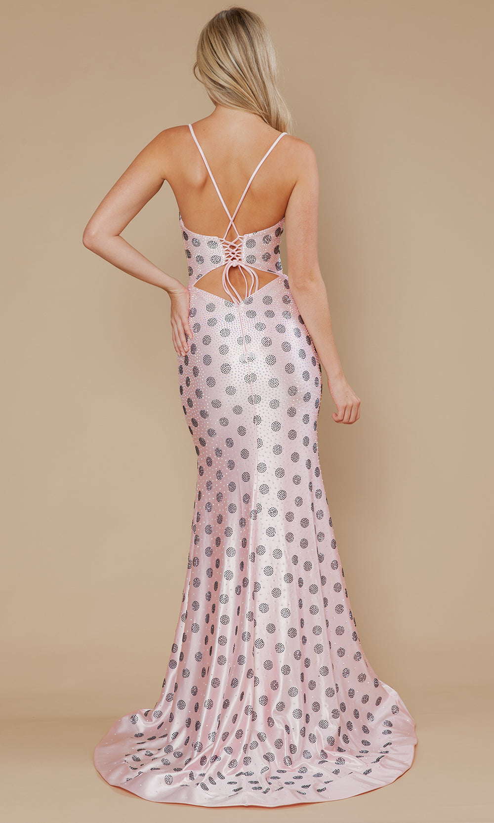 Poly USA 25196 - Fully Beaded Cutout Back Fitted Gown Prom Dresses