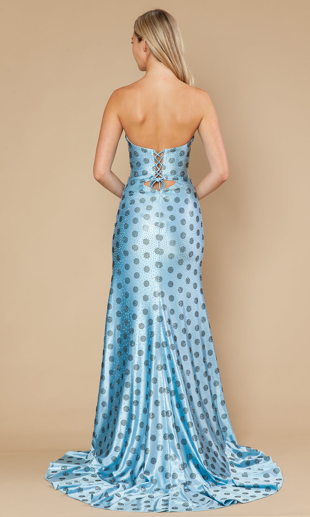 Poly USA 25198 - Ruffle Hi-Low Prom Gown with Beading Prom Dresses