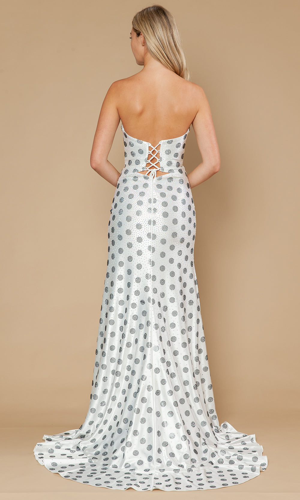 Poly USA 25198 - Ruffle Hi-Low Prom Gown with Beading Prom Dresses