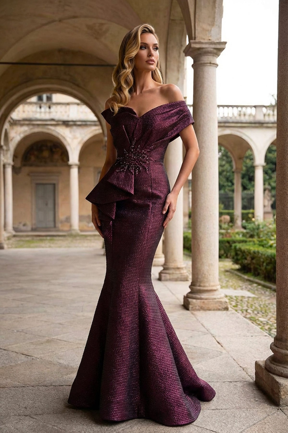 Terani Couture 251E4201 - One Shoulder Mermaid Evening Gown