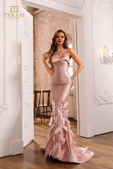 Terani Couture 251E4226 - Strapless Mermaid Feather Evening Gown