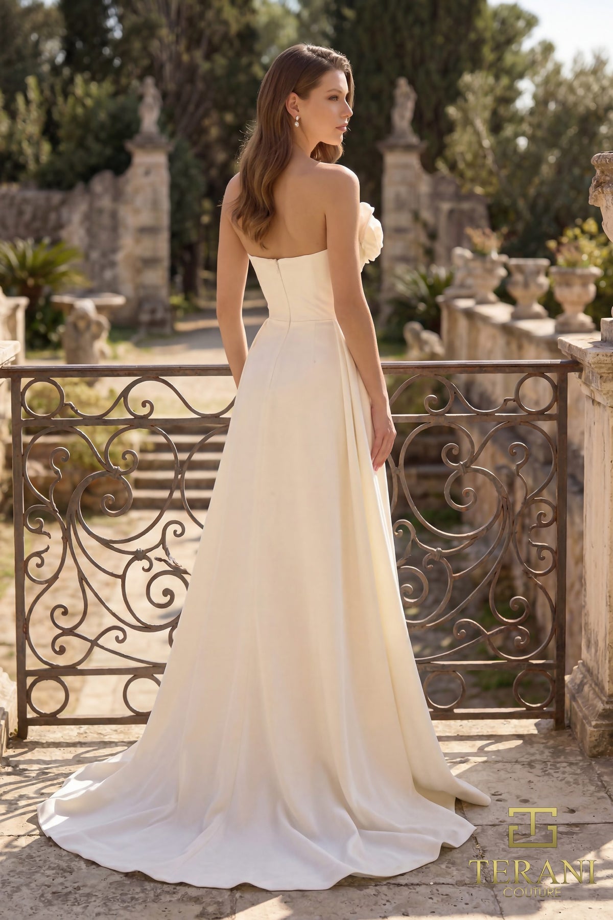 Terani Couture 251E4251 - Beaded Trim Sheath Evening Gown