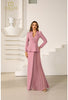 Terani Couture 251M4572 - V-Neck Peplum Evening Gown