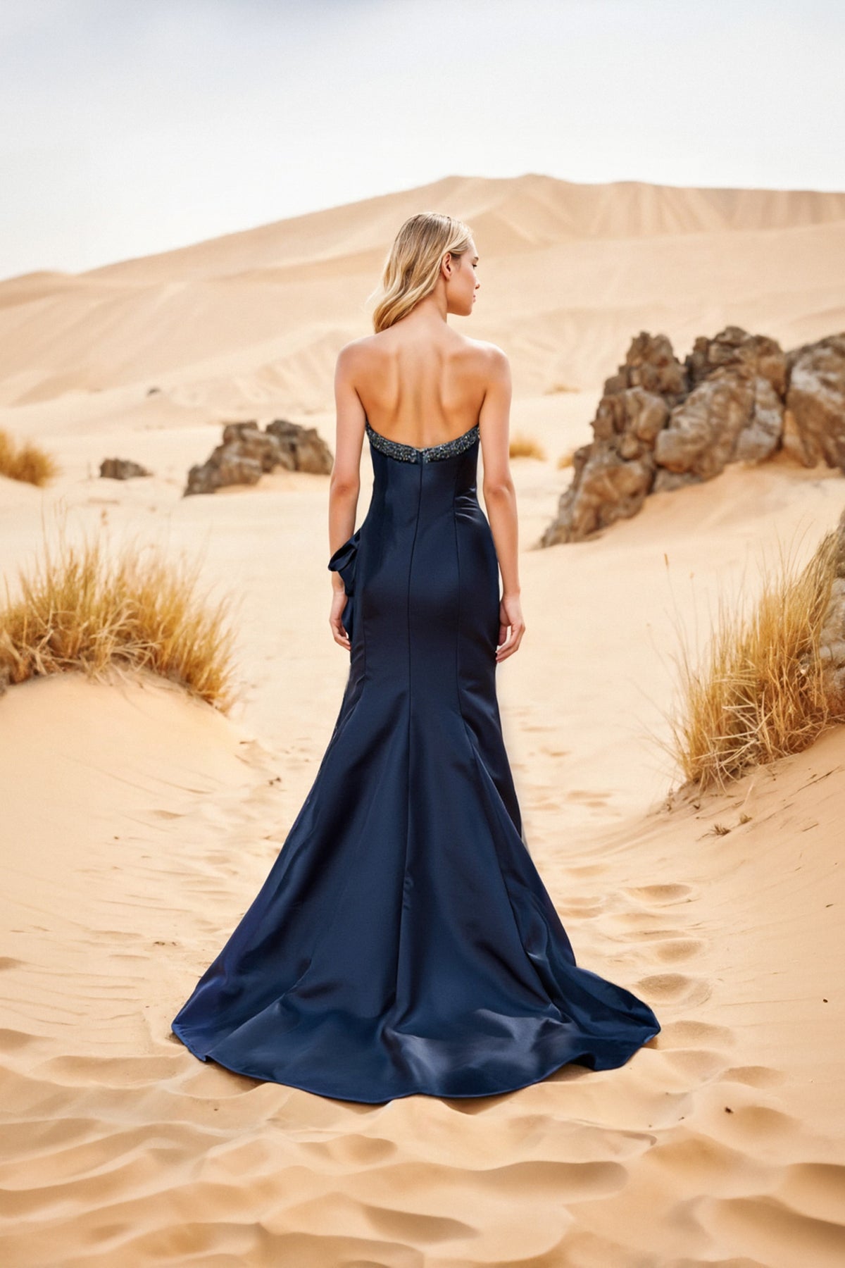 Terani Couture 252E5131 - Strapless Ruffled Peplum Evening Gown