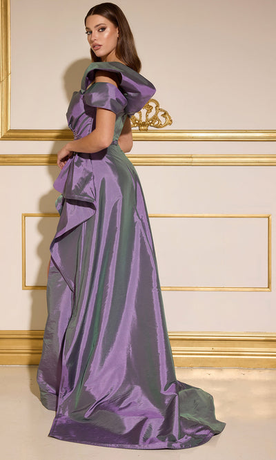 Terani Couture 252E5148 - Off Shoulder Taffeta Dress