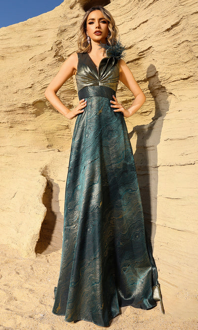 Terani Couture 252E5124 - Pleated Bodice Sweetheart Long Gown Special Occasion Dress