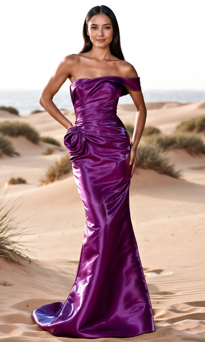 Terani Couture 252E5162 - Rosette Sheath Evening Gown Prom Dresses
