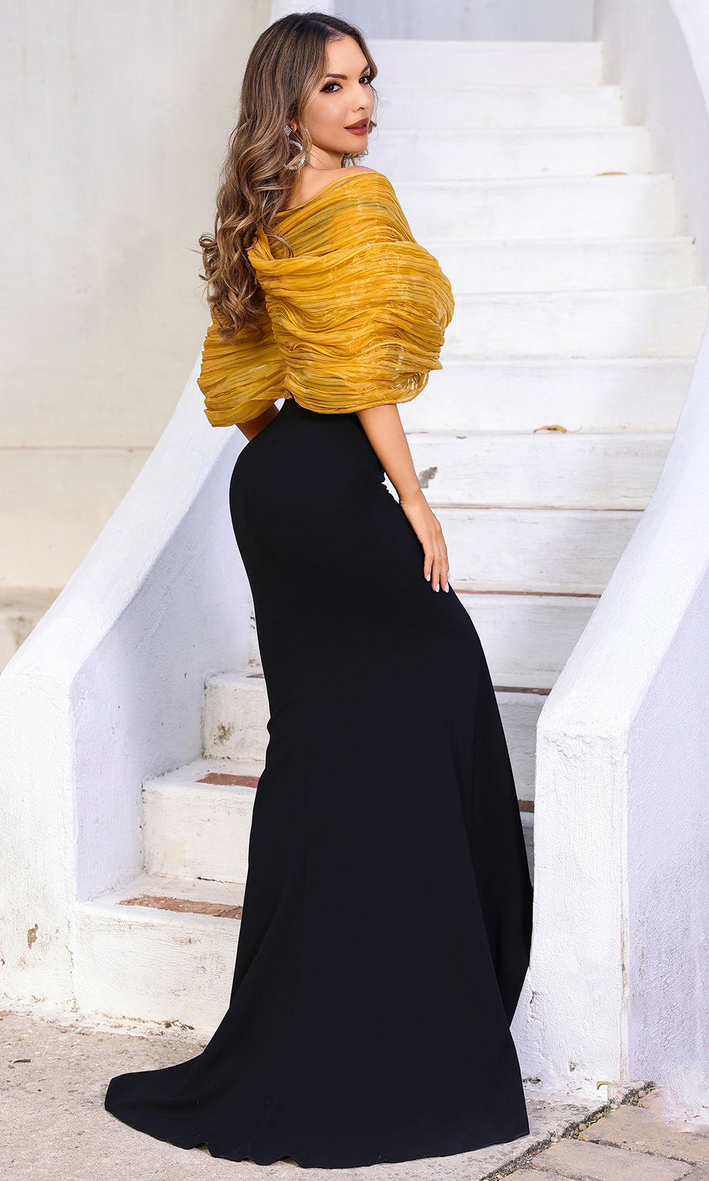 Terani Couture 252E5181 - Structured Asymmetric Sheath Gown Evening Dresses