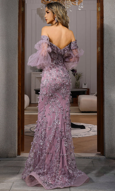 Terani Couture 252E5196 - Bishop Sleeve Embroidered Gown Prom Dresses