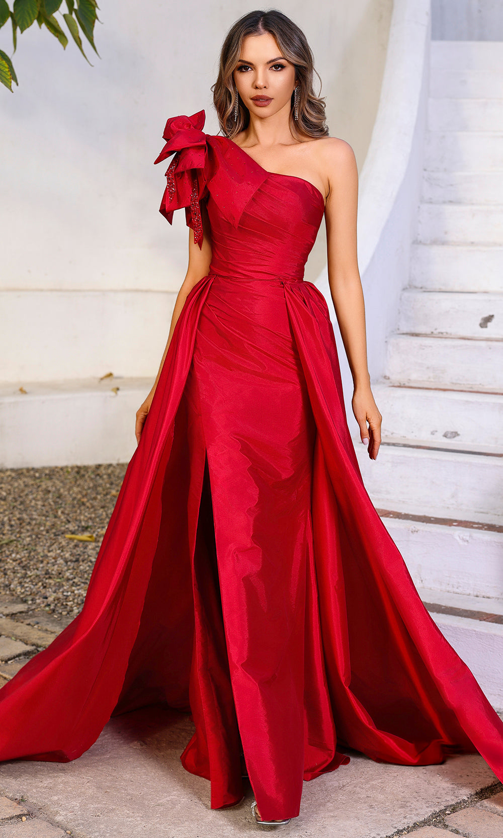 Terani Couture 252E5531 - Ruched Bodice Taffeta A-Line Gown Prom Dresses