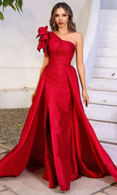 Terani Couture 252E5531 - Ruched Bodice Taffeta A-Line Gown Prom Dresses