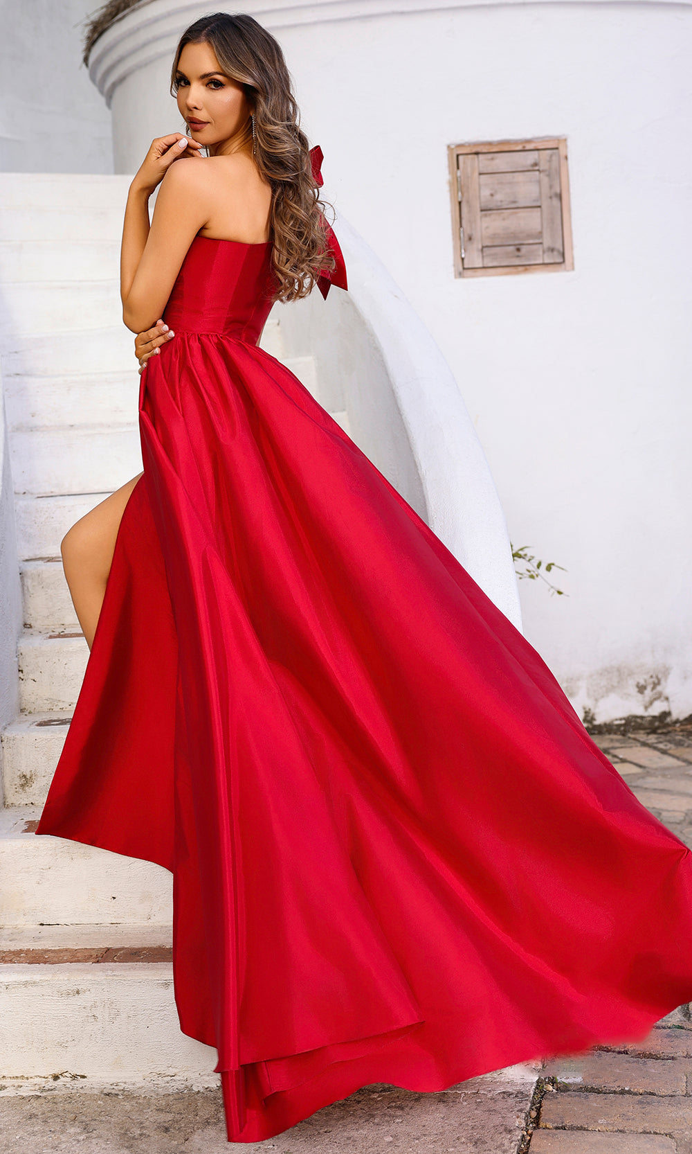Terani Couture 252E5531 - Ruched Bodice Taffeta A-Line Gown Prom Dresses
