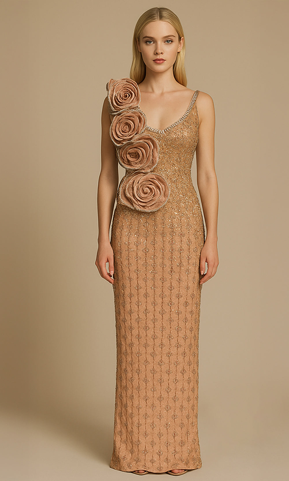 Terani Couture 252E5124 - Pleated Bodice Sweetheart Long Gown Special Occasion Dress
