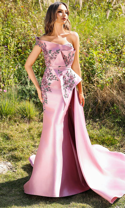 Terani Couture 252M5309 - Applique Sheath Gown with Overskirt Mother of the Bride Dresses