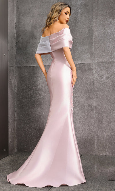 Terani Couture 252M5324 - Short Sleeve Embellished Gown with Peplum Prom Dresses