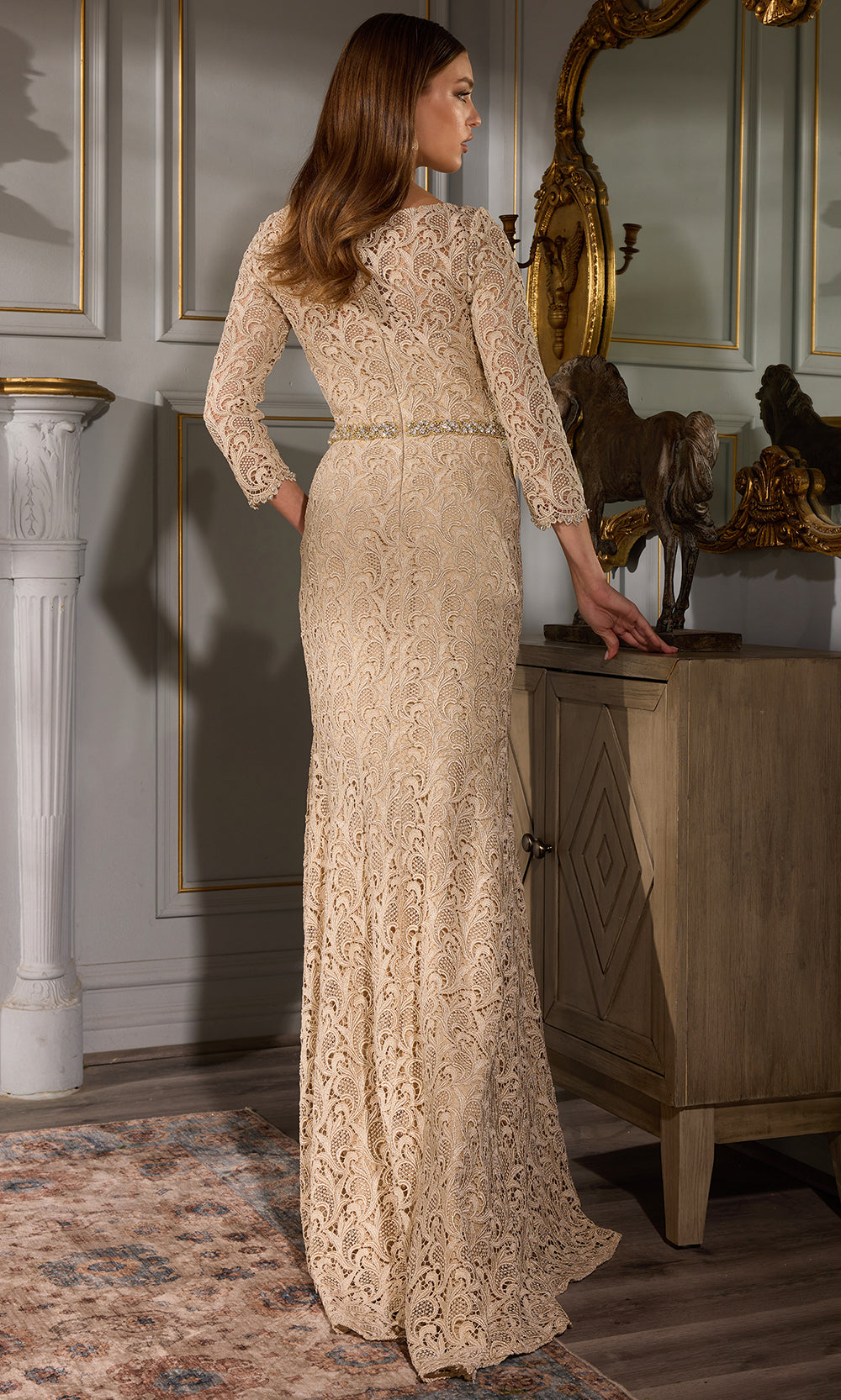 Terani Couture 252E5124 - Pleated Bodice Sweetheart Long Gown Special Occasion Dress