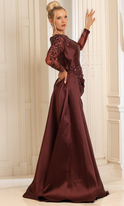 Terani Couture 252M5344 - Long Sleeve Embellished Sheath Gown Mother of the Bride Dresses