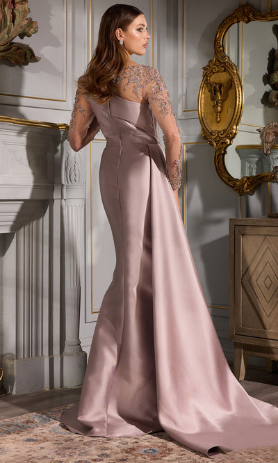 Terani Couture 252M5344 - Long Sleeve Embellished Sheath Gown Mother of the Bride Dresses